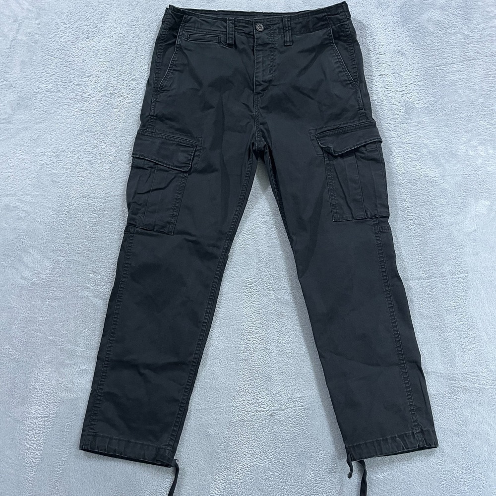American Eagle Cargo Pants Mens 32x27* Black Slim Fit Flex Grunge Skater Y2K‎
